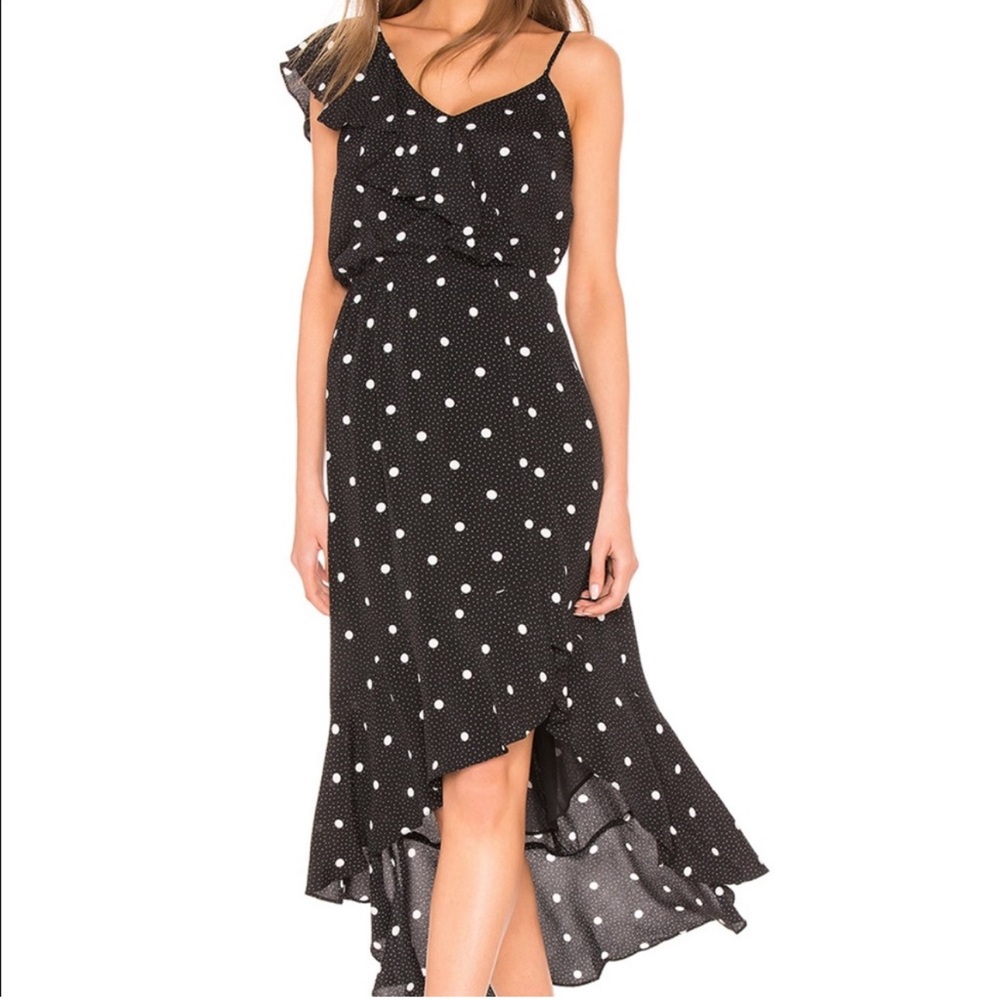 1. State High-Low Ruffle Midi Dress